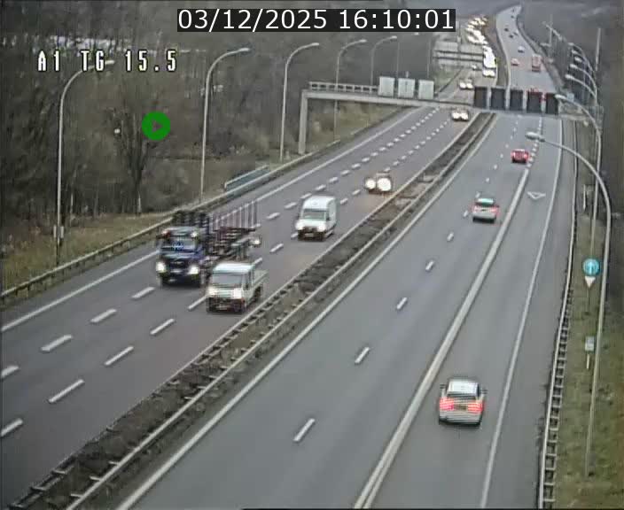 Traffic live webcam Luxembourg Munsbach - A1 direction Luxembourg - BK 15.5