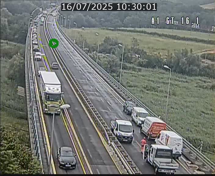 Traffic live webcam Luxembourg Niederanven - A1 direction Allemagne - BK 16.1