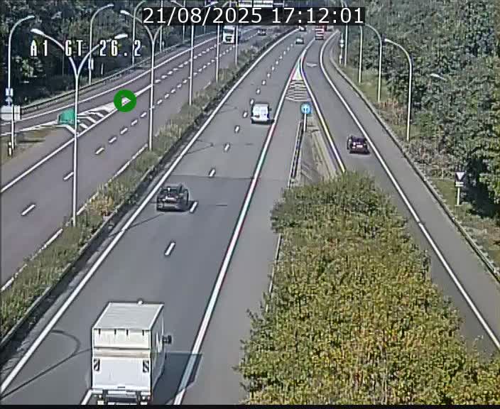 Traffic live webcam Luxembourg Grevenmacher - A1 direction Allemagne - BK 26.2