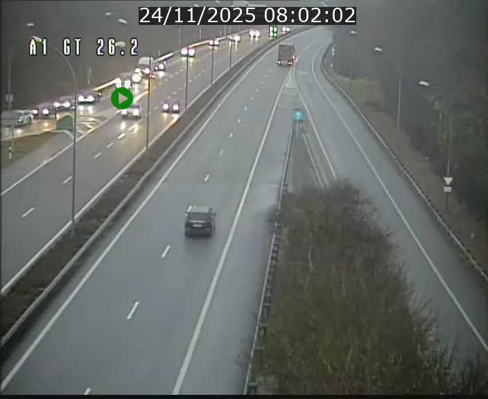 Traffic live webcam Luxembourg Grevenmacher - A1 direction Allemagne - BK 26.2