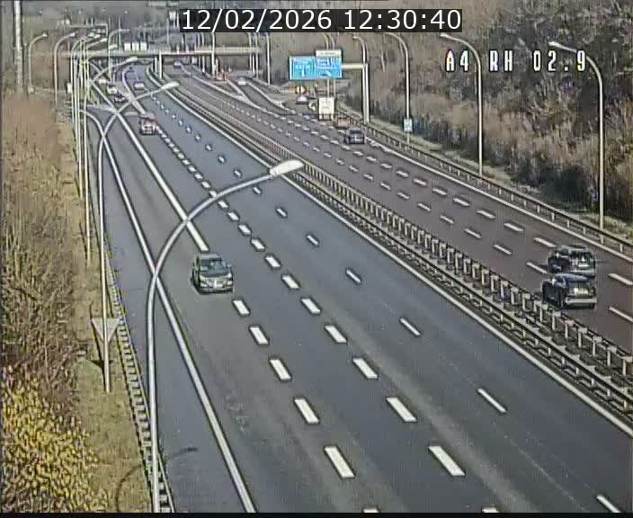 Webcam traffic A4 Luxembourg - BK 2.9 - Croix de Cessange (direction Luxembourg)
