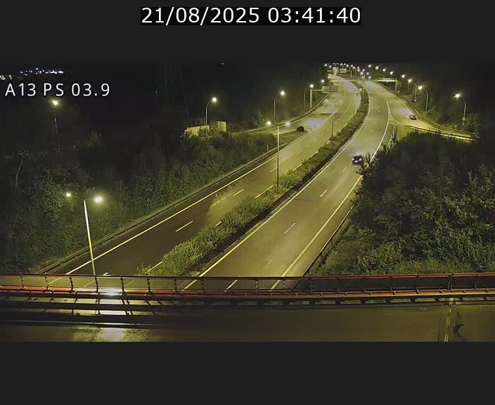Traffic live webcam Luxembourg Differdange - A13 direction Esch-sur-Alzette - BK 3.9