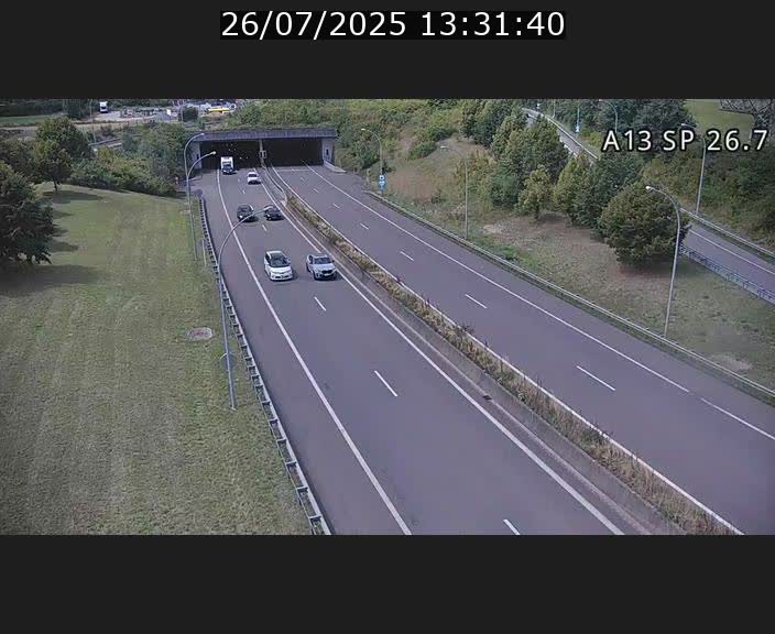 Traffic live webcam Luxembourg Frisange - A13 direction Luxembourg-ville - BK 26.7