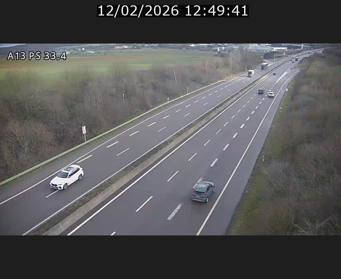 Webcam trafic sur A13 à hauteur de Mondorf-les-Bains en direction d'Altwies
