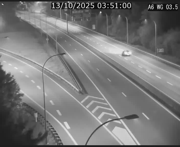 Traffic live webcam Luxembourg - Croix de Cessange - A6 - BK 3.5 - direction France/Allemagne