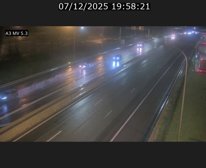 Webcam à l'Aire de Berchem au Luxembourg sur l'A3. Vue orientée vers la France