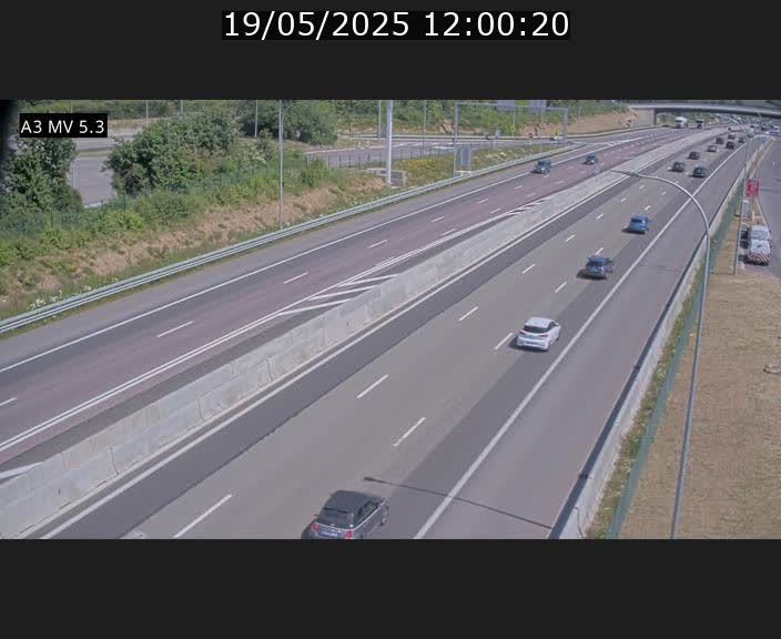 Webcam à l'Aire de Berchem au Luxembourg sur l'A3. Vue orientée vers la France