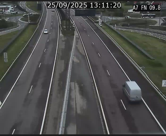 Caméra trafic Luxembourg - A7, Tunnel Gousselerbierg, sortie sud, direction rond-point Lorentzweiler (BK 9.9)