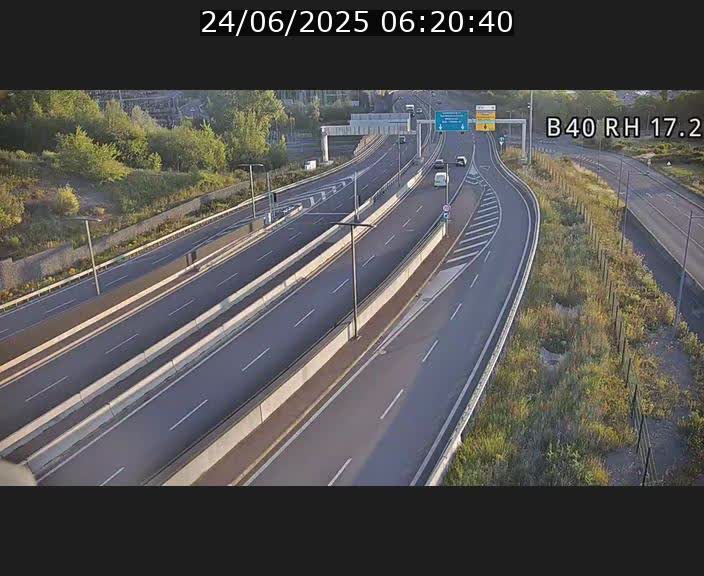 Webcam sur le contournement d'Esch Belval à hauteur de la sortie Université de Luxembourg. Vue orientée vers Luxembourg