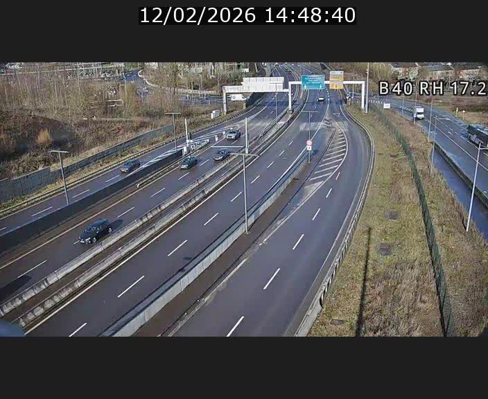 Webcam sur le contournement d'Esch Belval à hauteur de la sortie Université de Luxembourg. Vue orientée vers Luxembourg