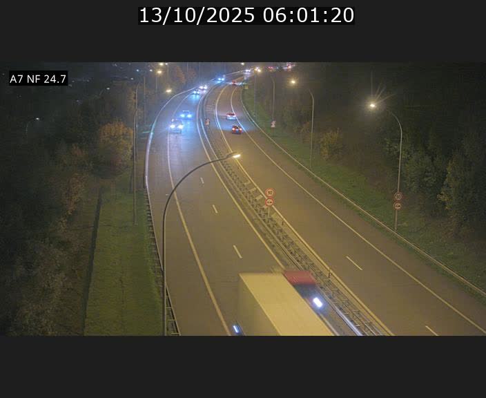 Caméra trafic Luxembourg - A7, Schieren direction Mersch