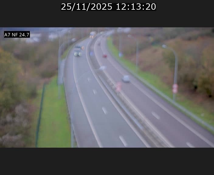 Caméra trafic Luxembourg - A7, Schieren direction Mersch