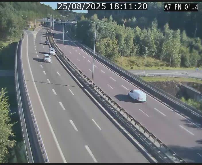 Caméra autoroute Luxembourg A7 - Tunnel Stafelter - direction Echangeur Grünewald