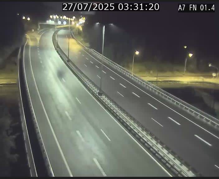 Caméra autoroute Luxembourg A7 - Tunnel Stafelter - direction Echangeur Grünewald