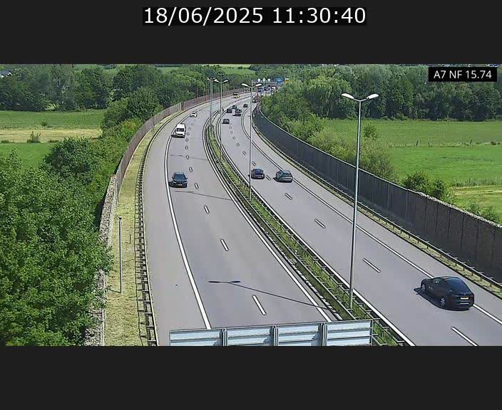 Caméra trafic Luxembourg - A7, Tunnel Mersch, entrée nord, direction Lorentzweiler