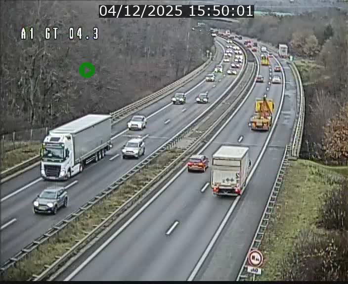 Traffic live webcam Luxembourg Itzig - A1 direction Sandweiler - BK 4.3