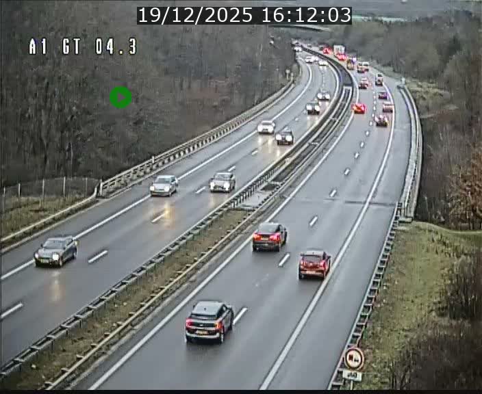 Traffic live webcam Luxembourg Itzig - A1 direction Sandweiler - BK 4.3