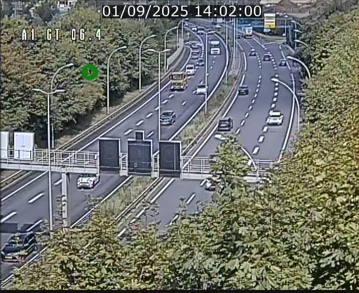 Traffic live webcam Luxembourg Hamm - A1 direction Sandweiler - BK 6.4