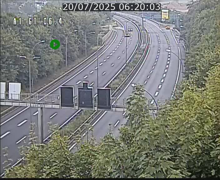 Traffic live webcam Luxembourg Hamm - A1 direction Sandweiler - BK 6.4