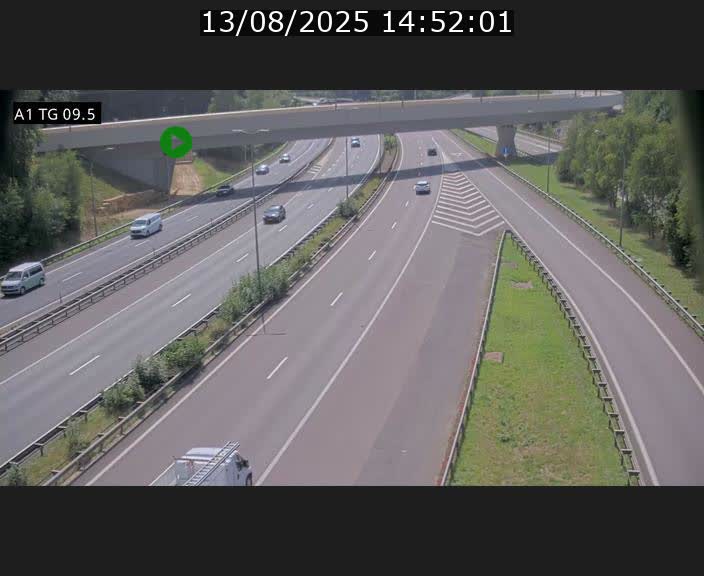 Traffic live webcam Luxembourg Jonction Grünewald - A1 direction Luxembourg-ville - BK 9.5