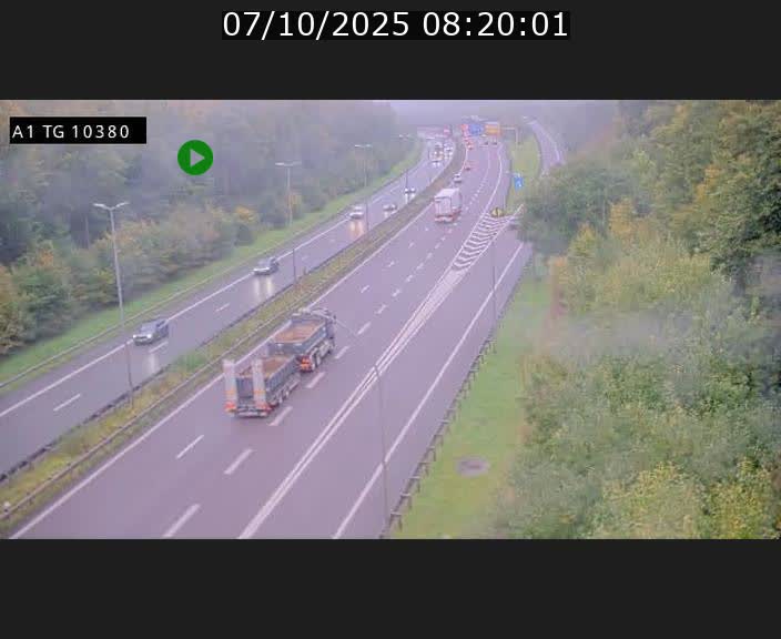 Traffic live webcam Luxembourg Senningerberg - A1 direction Luxembourg Kirchberg - BK 10.3