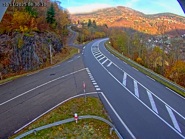Caméra autoroute France - N66, col du Bussang direction Remiremont