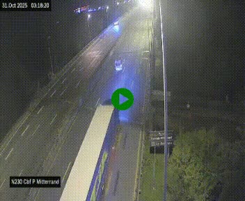 Webcam sur le périphérique de Bordeaux à l'est de la ville. Caméra située sur le Pont Mitterand sur la N230