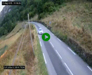 Webcam dans les Pyrénées Atlantique au niveau du col d'Urdos et du fort du Pourtalet sur la N134, en direction du Col et du tunnel du Somport, à 765 mètres d'altitude
