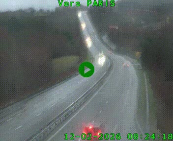 Caméra routière sur l'autoroute A20 à Bessines-sur-Gartempe. Vue orientée vers Paris