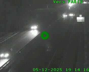 Caméra routière sur l'autoroute A20 au nord de Limoges, à la jonction avec la N520. Vue orientée vers Paris