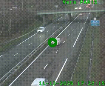 Caméra routière sur l'autoroute A20 au nord de Limoges, à la jonction avec la N520. Vue orientée vers Paris