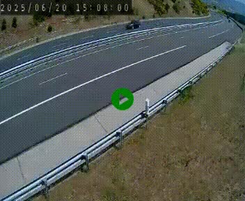 Caméra autoroute A75 à hauteur de la sortie 42 (Rodez, Laissac, Aire de l'Auvergne) située sur la commune d'Auberoques, près de Sévérac-le-Château