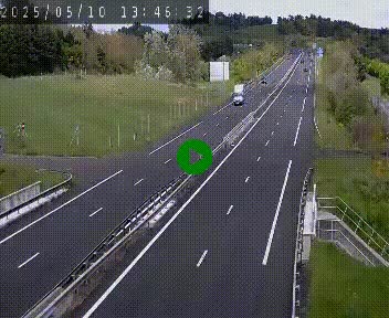 Caméra autoroutière France - A75, Coren, en direction de Montpellier
