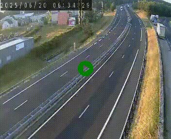 Caméra autoroute A75 à hauteur du col du rocher blanc en direction de Montpellier