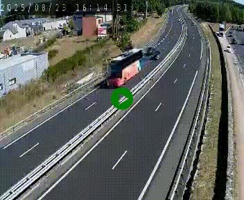 Caméra autoroute A75 à hauteur du col du rocher blanc en direction de Montpellier