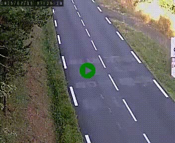 Caméra routière France - N102, au niveau du col de Montmirat à Saint-Etienne-du-Valdonnez à 1039 mètres d'altitude