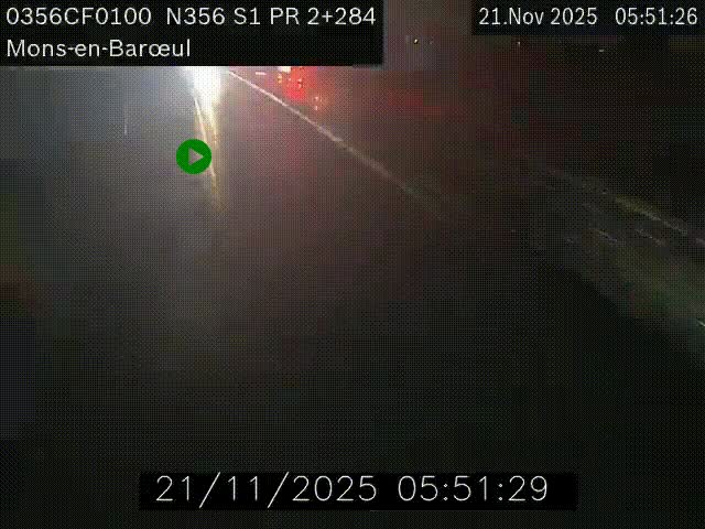 Webcam à l'entrée de Lille en direction du périphérique, à proximité de Mons-en-Baroeul sur la N356