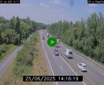 Webcam sur le périphérique de Nantes (N844) à hauteur de Porte de la Chapelle, au nord de la ville