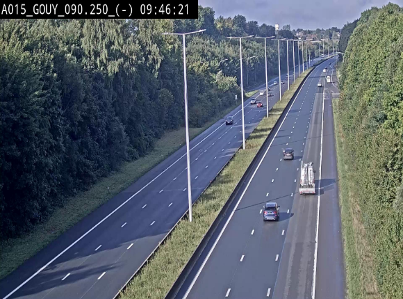 Webcam autoroute Belgique - Gouy-lez-piéton - E42 - BK 90.3