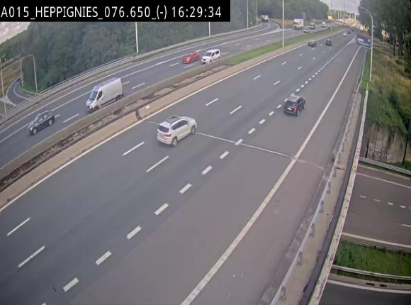 Webcam autoroute Belgique - Heppignies - E42 direction Namur - BK 76.4