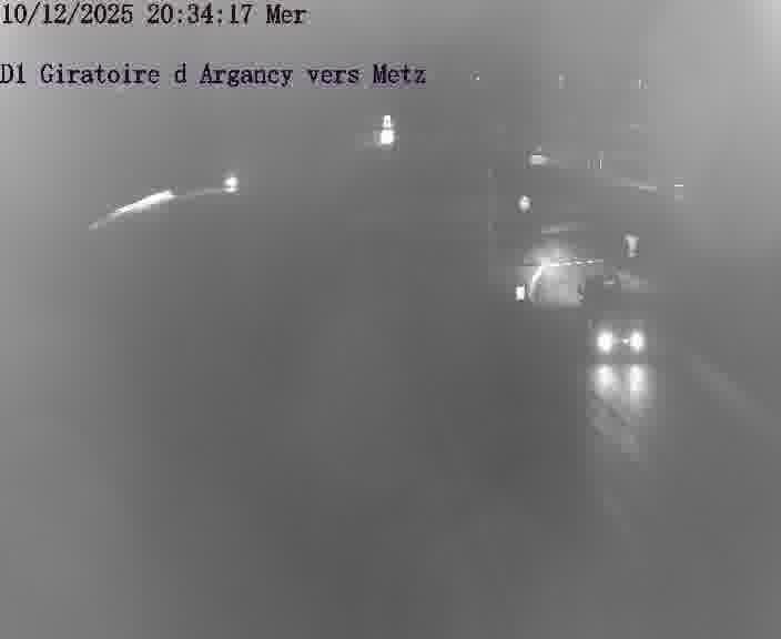 Webcam installée le long de D1 (France) à Argancy, pointée vers Metz, utile pour suivre précisément les conditions de trafic.