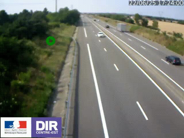 Webcam sur le contournement de Valence, sur la Nationale 7, à la jonction avec la N532, caméra orientée vers Grenoble