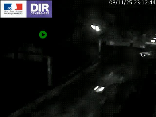 Caméra de circulation routière sur le boulevard périphérique Laurent Bonnevay de Lyon (D383) à hauteur de Bron, avant la jonction avec l'A43. Vue orientée vers l'échangeur