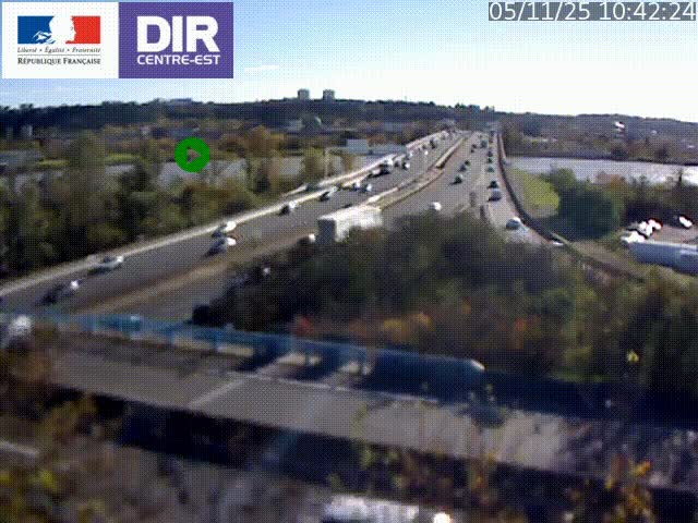 Webcam autoroute sur A450 à Pierre-Bénite en direction de Lyon et de l'autoroute A7