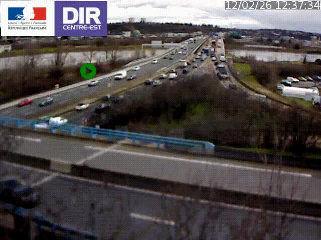 Clone of Caméra de circulation sur A7 à Lyon Perrache vers Marseille, le long du Rhône