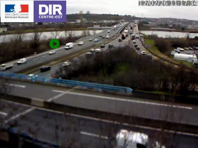 Clone of Caméra de circulation sur A7 à Lyon Perrache vers Marseille, le long du Rhône