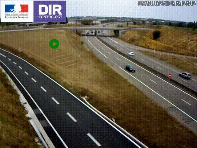 Webcam sur le contournement de Valence, sur la Nationale 7, caméra orientée vers Lyon