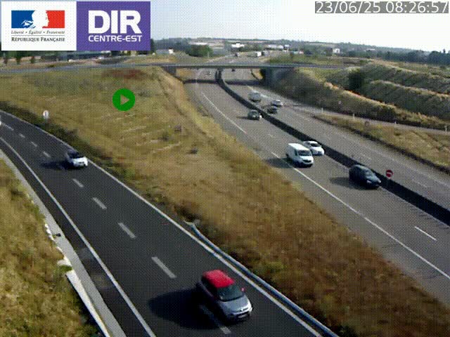 Webcam sur le contournement de Valence, sur la Nationale 7, caméra orientée vers Lyon