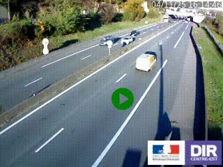 Caméra autoroutière sur l'A47 à hauteur de Givors, a proximité de Lyon. La webcam est orientée vers Lyon