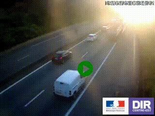 Caméra autoroutière sur l'A47 à hauteur de Givors, a proximité de Lyon. La webcam est orientée vers Lyon